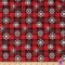 Spring Creative Over the River Snowflake Plaid Cotton Fabric by the Yard